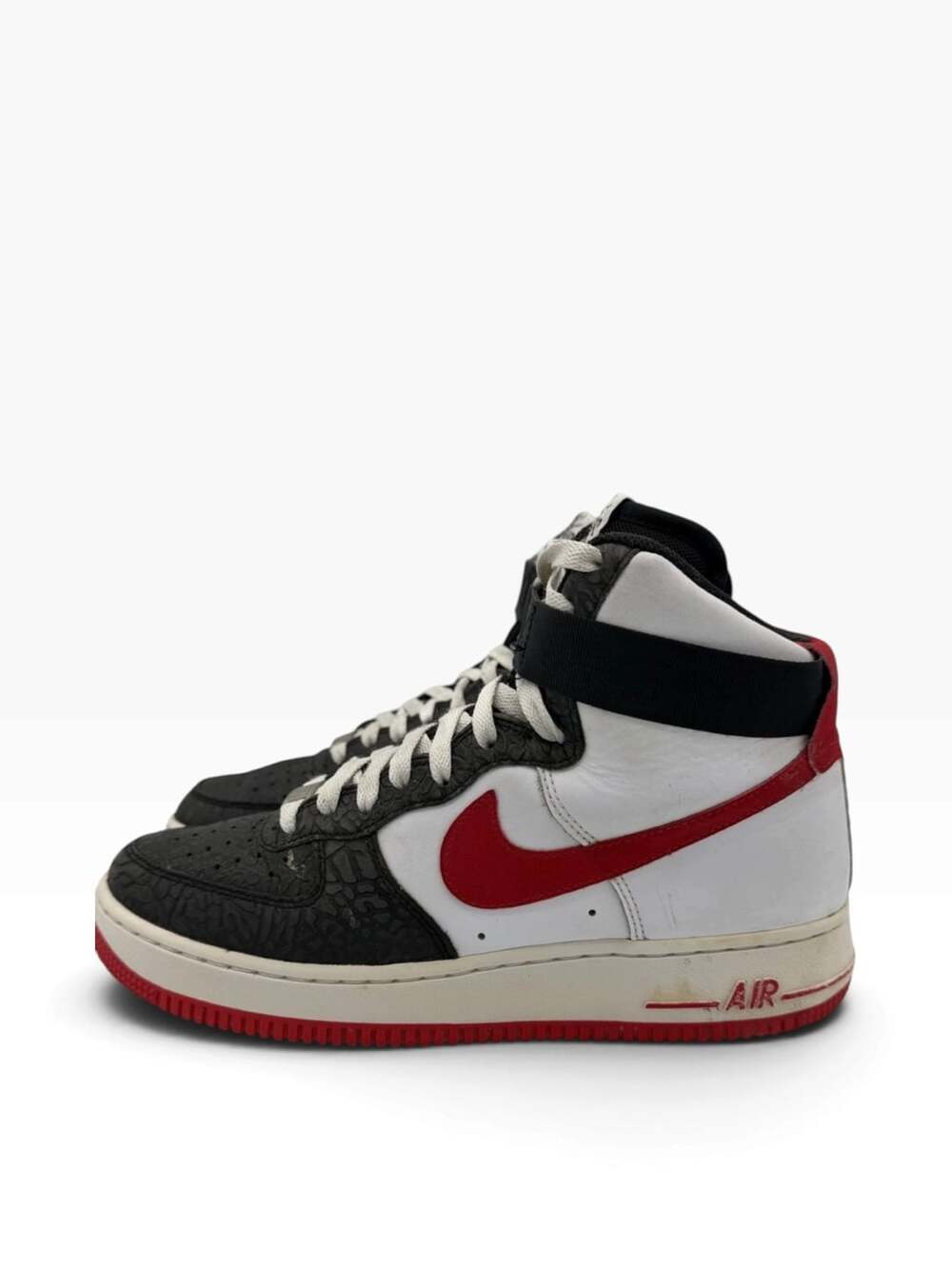 Nike Air Force 1 High 315121-113 Elephant Print Black Red White Men’s 8